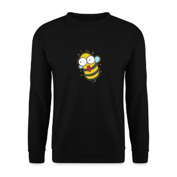 crazy bee animals nature beekeeper - Unisex Sweatshirt - black - Front - Alina (178cm) & Michal (187cm)