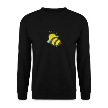 chillige Biene Tiere Natur Imker - Unisex Pullover - Schwarz - Vorne - Alina (178cm) & Michal (187cm)