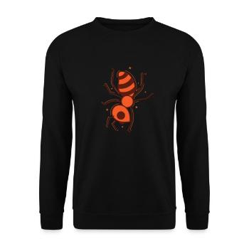 Ameise macht Handstand fleißige Insekten - Unisex Pullover - Schwarz - Vorne - Alina (178cm) & Michal (187cm)