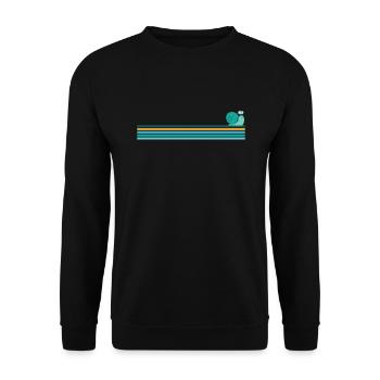 Snail slimy animal in nature - Unisex Sweatshirt - black - Front - Alina (178cm) & Michal (187cm)