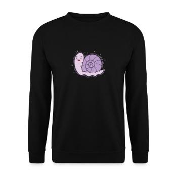 Schnecke Schneckenhaus Tier - Unisex Pullover - Schwarz - Vorne - Alina (178cm) & Michal (187cm)