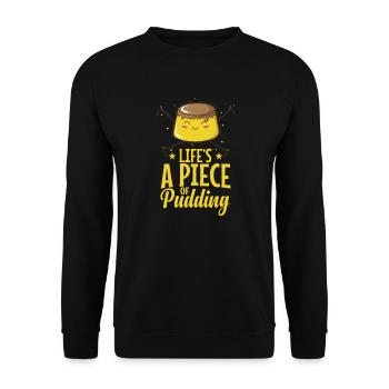 Je ne suis venu que pour le dessert au pudding - Sweat-shirt Unisexe - noir - Devant - Alina (178cm) & Michal (187cm)