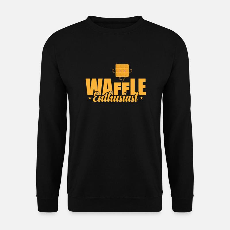Waffle Enthusiast Snack Pastry Baker - Unisex Sweatshirt - black