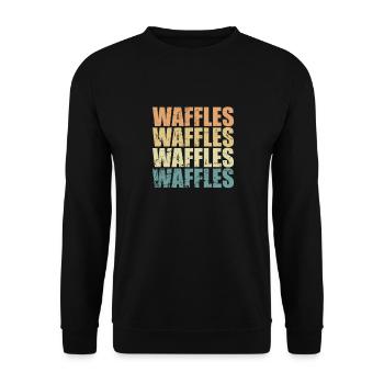Waffles Dessert Pastry Baker - Unisex Sweatshirt - black - Front - Alina (178cm) & Michal (187cm)
