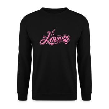 Love Tierarzt Beruf - Unisex Pullover - Schwarz - Vorne - Alina (178cm) & Michal (187cm)