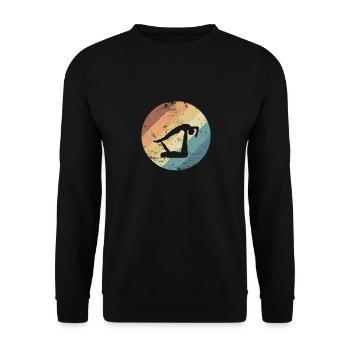 Acroyoga Fitness Yoga Équilibre Sport - Sweat-shirt Unisexe - noir - Devant - Alina (178cm) & Michal (187cm)