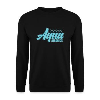 Aqua Aerobics Sports Health - Unisex Sweatshirt - black - Front - Alina (178cm) & Michal (187cm)