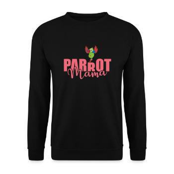 Parrot Mom Animal Bird Talking - Unisex Sweatshirt - black - Front - Alina (178cm) & Michal (187cm)
