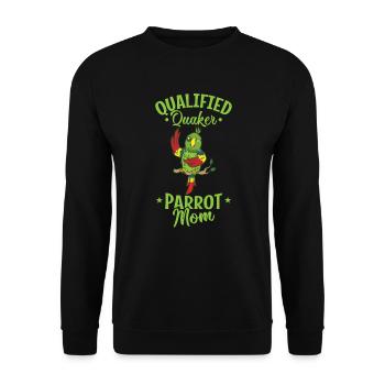 Qualified Quaker Parrot Mom Animal Bird - Unisex Sweatshirt - black - Front - Alina (178cm) & Michal (187cm)