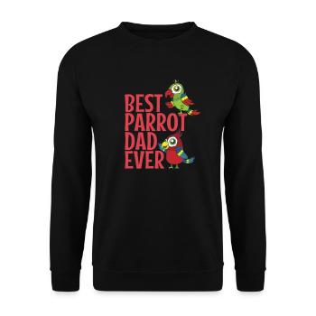 Best Parrot Dad Ever Animal Bird - Unisex Sweatshirt - black - Front - Alina (178cm) & Michal (187cm)