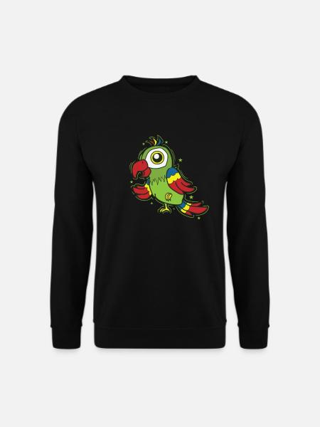 Parrot standing on a bird - Unisex Sweatshirt - black