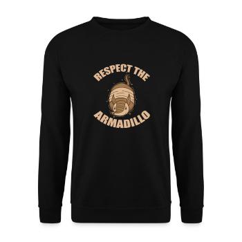 Respectez le mammifère tatou - Sweat-shirt Unisexe - noir - Devant - Alina (178cm) & Michal (187cm)