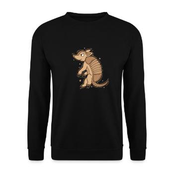 nocturnal armadillo in the desert - Unisex Sweatshirt - black - Front - Alina (178cm) & Michal (187cm)
