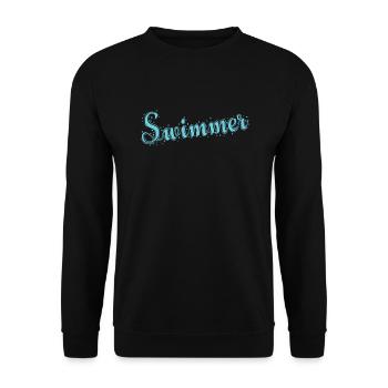 Swimmer Sport Training Hobby - Unisex Sweatshirt - black - Front - Alina (178cm) & Michal (187cm)