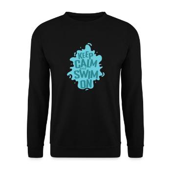 Restez calme et nagez pendant l'entraînement sportif - Sweat-shirt Unisexe - noir - Devant - Alina (178cm) & Michal (187cm)