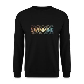 Entraînement sportif de natation, passe-temps cool - Sweat-shirt Unisexe - noir - Devant - Alina (178cm) & Michal (187cm)