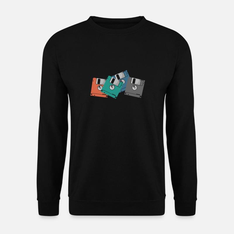 bunte Disketten Retrospeichermodul Datenträger - Unisex Pullover - Schwarz