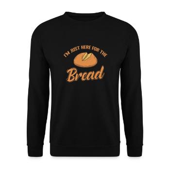 I'm just here for the Bread Baker - Unisex Sweatshirt - black - Front - Alina (178cm) & Michal (187cm)