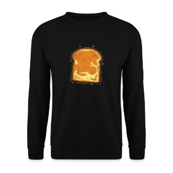 Pain grillé Pâte Produits de boulangerie - Sweat-shirt Unisexe - noir - Devant - Alina (178cm) & Michal (187cm)