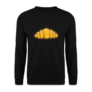 Brot Coissant Bäcker Backware - Unisex Pullover - Schwarz - Vorne - Alina (178cm) & Michal (187cm)