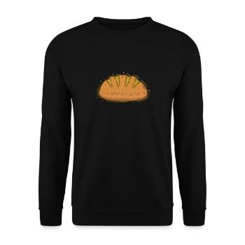 Bread Dough Baker Food - Unisex Sweatshirt - black - Front - Alina (178cm) & Michal (187cm)