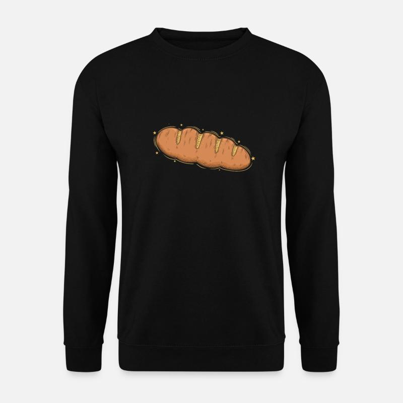 Brot ist leckere Backware - Unisex Pullover - Schwarz