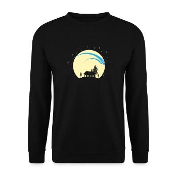 Shooting stars in the night sky - Unisex Sweatshirt - black - Front - Alina (178cm) & Michal (187cm)