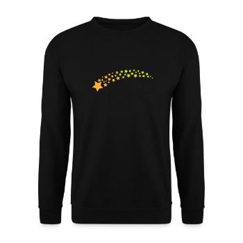Night sky with lots of stars - Unisex Sweatshirt - black - Front - Alina (178cm) & Michal (187cm)