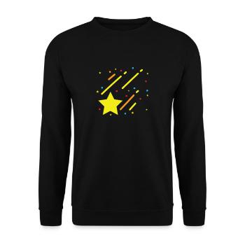 Star, Night Sky, Earth - Unisex Sweatshirt - black - Front - Alina (178cm) & Michal (187cm)