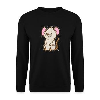 Souris, Animal De Compagnie, Fromage, Mammifère - Sweat-shirt Unisexe - noir - Devant - Alina (178cm) & Michal (187cm)