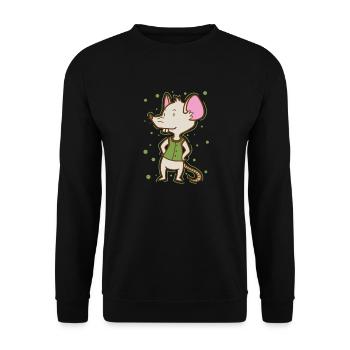Souris, Nature, Fromage, Animal De Compagnie, Mammifère - Sweat-shirt Unisexe - noir - Devant - Alina (178cm) & Michal (187cm)
