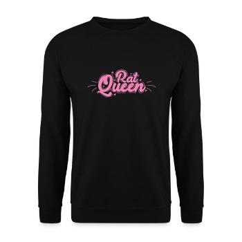 Rat Queen Rodent Nature Pet - Unisex Sweatshirt - black - Front - Alina (178cm) & Michal (187cm)