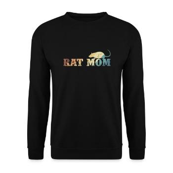 Rat Mom Rodent Pet Nature - Unisex Sweatshirt - black - Front - Alina (178cm) & Michal (187cm)