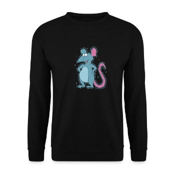 Fier rat rongeur de compagnie - Sweat-shirt Unisexe - noir - Devant - Alina (178cm) & Michal (187cm)