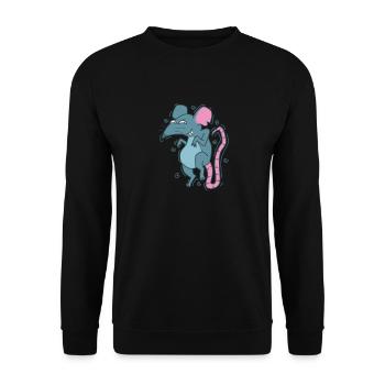 small rat pet rodent - Unisex Sweatshirt - black - Front - Alina (178cm) & Michal (187cm)
