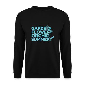 Jardin Fleur Orchidée Plante De Fleur D’été - Sweat-shirt Unisexe - noir - Devant - Alina (178cm) & Michal (187cm)