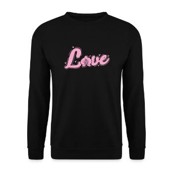 Love Blume Orchidee Blume Pflanze - Unisex Pullover - Schwarz - Vorne - Alina (178cm) & Michal (187cm)