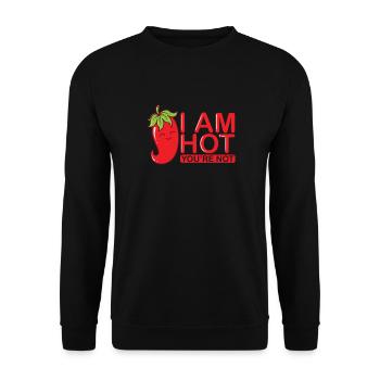 J’ai chaud, tu n’es pas une épice de piment - Sweat-shirt Unisexe - noir - Devant - Alina (178cm) & Michal (187cm)