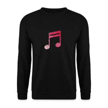Notes, Music, Music Tone, Beat - Unisex Sweatshirt - black - Front - Alina (178cm) & Michal (187cm)
