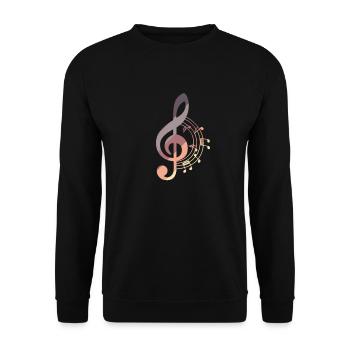 Clef Music with Harmony - Unisex Sweatshirt - black - Front - Alina (178cm) & Michal (187cm)
