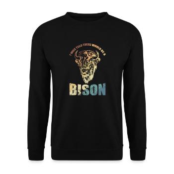 I was told there would be a Bison - Unisex Sweatshirt - black - Front - Alina (178cm) & Michal (187cm)