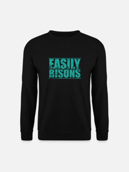 Easily Distracted by Bison Animal - Unisex Sweatshirt - black