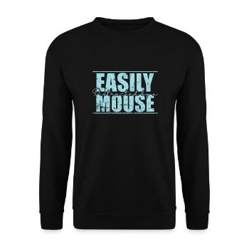 Easily distracted by Mice Nagetier - Unisex Pullover - Schwarz - Vorne - Alina (178cm) & Michal (187cm)