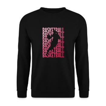 Basketball Women Girls Sports - Unisex Sweatshirt - black - Front - Alina (178cm) & Michal (187cm)