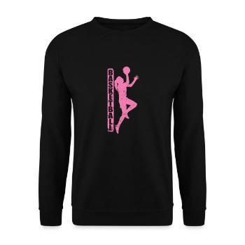 Frauen Basketball Mädchen Teamsport - Unisex Pullover - Schwarz - Vorne - Alina (178cm) & Michal (187cm)