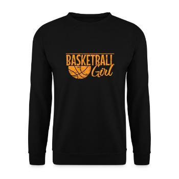Basketball Girl Mädchen Teamsport - Unisex Pullover - Schwarz - Vorne - Alina (178cm) & Michal (187cm)