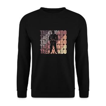 Taekwondo Training Martial Arts - Unisex Sweatshirt - black - Front - Alina (178cm) & Michal (187cm)