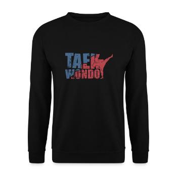 Taekwondo Martial Arts Training Fit - Unisex Sweatshirt - black - Front - Alina (178cm) & Michal (187cm)