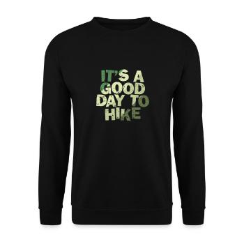C’est une bonne journée pour faire de la randonnée dans la nature - Sweat-shirt Unisexe - noir - Devant - Alina (178cm) & Michal (187cm)