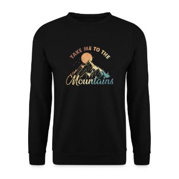 Emmenez-moi dans les montagnes Randonnée Hobby - Sweat-shirt Unisexe - noir - Devant - Alina (178cm) & Michal (187cm)